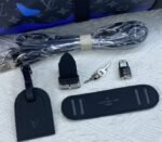 Louis Vuitton Monogram Eclipse Keepall 55 Bandouliere Travel Bag In Blue Sunrise - Image 7