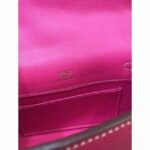 Rose Red Epsom Knockoff Hermes Kelly Pochette Chic Mini Bag - Image 3