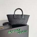 Top Quality Fake Bottega Veneta Cabat Mini Bag In Black Intrecciato Lambskin - Image 2