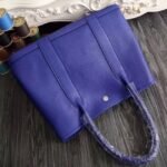 Electric Blue Leather Fake Hermes Garden Party 36cm Tote Bag - Image 7