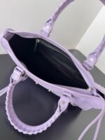 Knockoff Balenciaga Le City Small Bag Lilas Arena Lambskin - Image 7