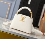 Louis Vuitton Capucines Mini Capucines Handbag In Quartz White