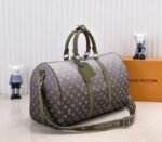 LV Monogram Gradient Canvas Keepall Bandouliere 45 In Khaki Green - Image 2