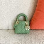 Dior Lady Dior Micro Bag Knockoff in Mint Cannage Lambskin - Image 10