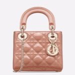 Dior Lady Dior Mini Chain Bag Fake in Nude