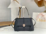 Top Quality Knockoff Chloe Penelope Medium Shoulder Bag in Black Grained Calfskin - Image 5