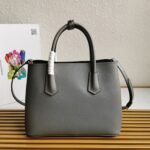Grey Prada Double Medium Tote Bag Replica - Image 8