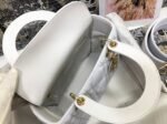 White Dior Lady D-Lite Medium Replica Bag with Macrocannage Texture - Image 10