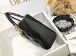 Dior Small Lady Dior Bag Knockoff in Black Patent Cannage Calfskin - Image 5