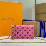 Louis Vuitton Coussin Pochette In Pink And Purple