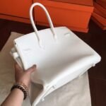 White High Quality Replica Hermes Birkin 35cm Purse - Image 5