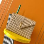 Replica Saint Laurent Envelope Large Bag Beige - Image 6