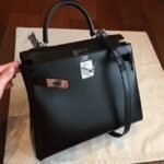 Black Replica Hermes Kelly Retourne 28cm Everyday Tote - Image 8