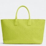 Top Quality Knockoff Bottega Veneta Cabat Large Bag In Acid Kiwi Intrecciato Lambskin