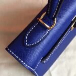 Electric Blue Epsom Fake Hermes Kelly 25cm Bold Purse - Image 2