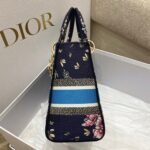 Dior Lady D-Lite Medium Bag Replica in Blue D-Constellation Embroidery - Image 4