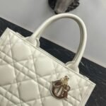 Dior Small Book Tote Bag Knockoff with Strap in White - Image 6