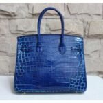 Electric Blue Hermes Birkin 30cm Top-Grade Replica Purse - Image 4