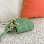 Dior Lady Dior Micro Bag Knockoff in Mint Cannage Lambskin - Image 3