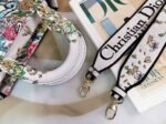 Dior Lady D-Lite Medium Bag Fake in White D-Constellation Embroidery - Image 11