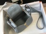 Replica Hermes Lindy Mini handbag in blue lin color - Image 2