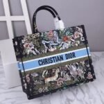 Dior Large Book Tote Bag Fake in Blue D-Constellation Embroidery - Image 8