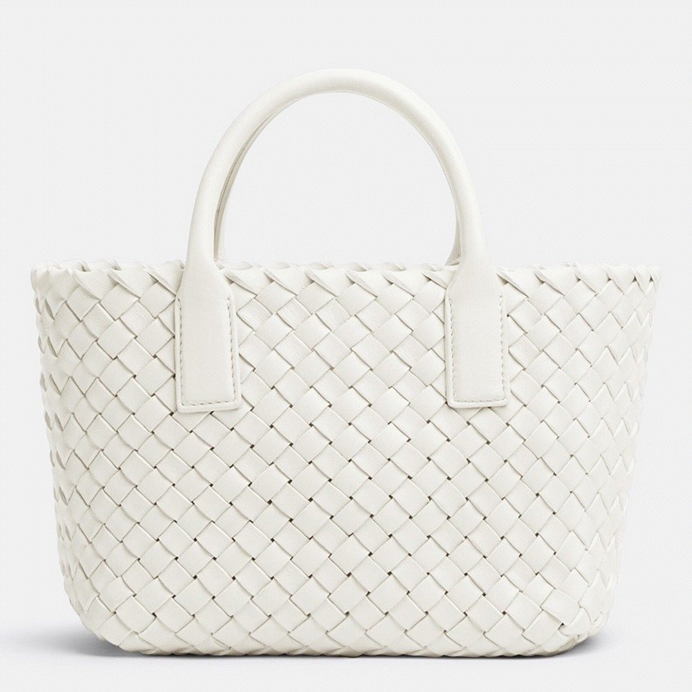 37528A23-3F89-5BFD-66D6-F3721916EAA4.jpg Top Quality Replica Bottega Veneta Cabat Mini Bag In White Intrecciato Lambskin - Image 1