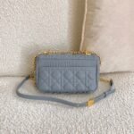 Dior Caro Small Bag Fake in Cloud Blue - Image 4