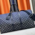 Louis Vuitton Monogram Gradient Canvas Keepall Bandouliere 55 In Navy Blue