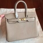 Fake Hermes AAAAA Grey 25cm Birkin Purse