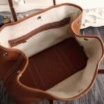 Brown Knockoff Hermes Garden Party 36cm Practical Canvas Tote - Image 6