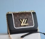 Louis Vuitton Twist MM Canvas Trompe loeil Braid Bag In Black