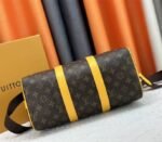 Louis Vuitton Monogram Macassar Canvas Keepall Bandouliere 35 In Safran Yellow - Image 5
