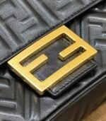Top Quality Fake Fendi Baguette Chain Midi Bag In Black - Image 6