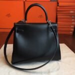Black Replica Hermes Kelly Retourne 28cm Everyday Tote - Image 7