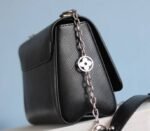 Louis Vuitton Epi Leather Twist MM With Flowers Jewels Chain Bag In Black - Image 6
