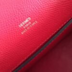 Hermes Red Epsom Fake Designer Kelly Pochette Classic Purse - Image 7