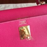 Rose Tyrien Epsom Fake Hermes Kelly 32cm Sellier Bright Tote - Image 5