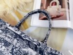 Dior Large Book Tote Bag Fake in Blue Toile de Jouy Stripes Embroidery - Image 7