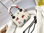 Dior Lady Dior Mini Bag Fake in White Calfskin with Pixel Zodiac Print - Image 10