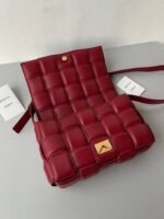Top Quality Faux Bottega Veneta Padded Cassette Bag In Dark Red - Image 4
