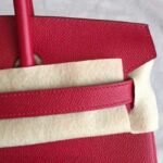 Premium Red Fake Hermes Birkin 30cm High Quality Handbag - Image 4