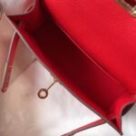 Hermes Kelly Mini II Bag Replica in Rouge Casaque - Image 8