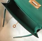 Hermes Kelly Mini II Bag Replica in Vert Vertigo - Image 7