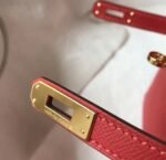 Hermes Kelly Mini II Bag Replica in Rouge Vif - Image 7