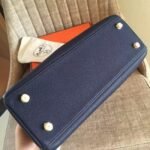 Sapphire Clemence Fake Hermes Kelly Retourne 28cm Premium Bag - Image 5