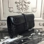 Blue electric crocodile leather replica Hermes Jige Elan clutch bag - Image 7