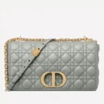 Dior Caro Large Bag Knockoff in Grey