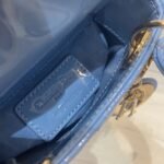 Dior Lady Dior Micro Bag Faux in Blue Patent Cannage Calfskin - Image 5