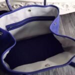 Electric Blue Leather Fake Hermes Garden Party 36cm Tote Bag - Image 11